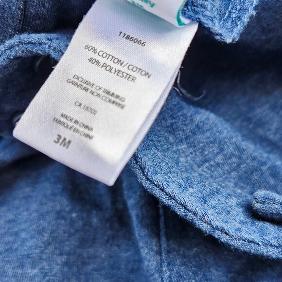 DISNEY BABY Mickey Mouse Embroidered Baby Overalls Size 3 Months CUTE - Picture 5 of 7